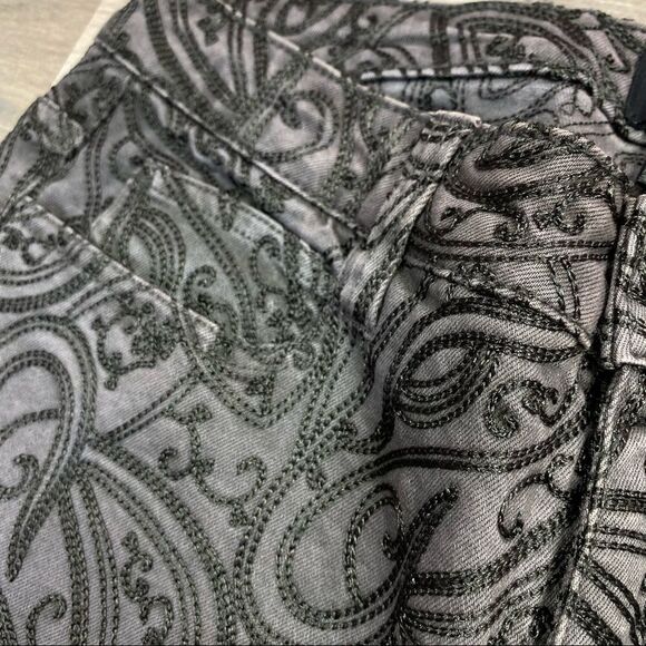 Joes Jeans Gracie Paisley Embroidered Black Collection Jeans Gray Black Size 27 - Picture 5 of 12